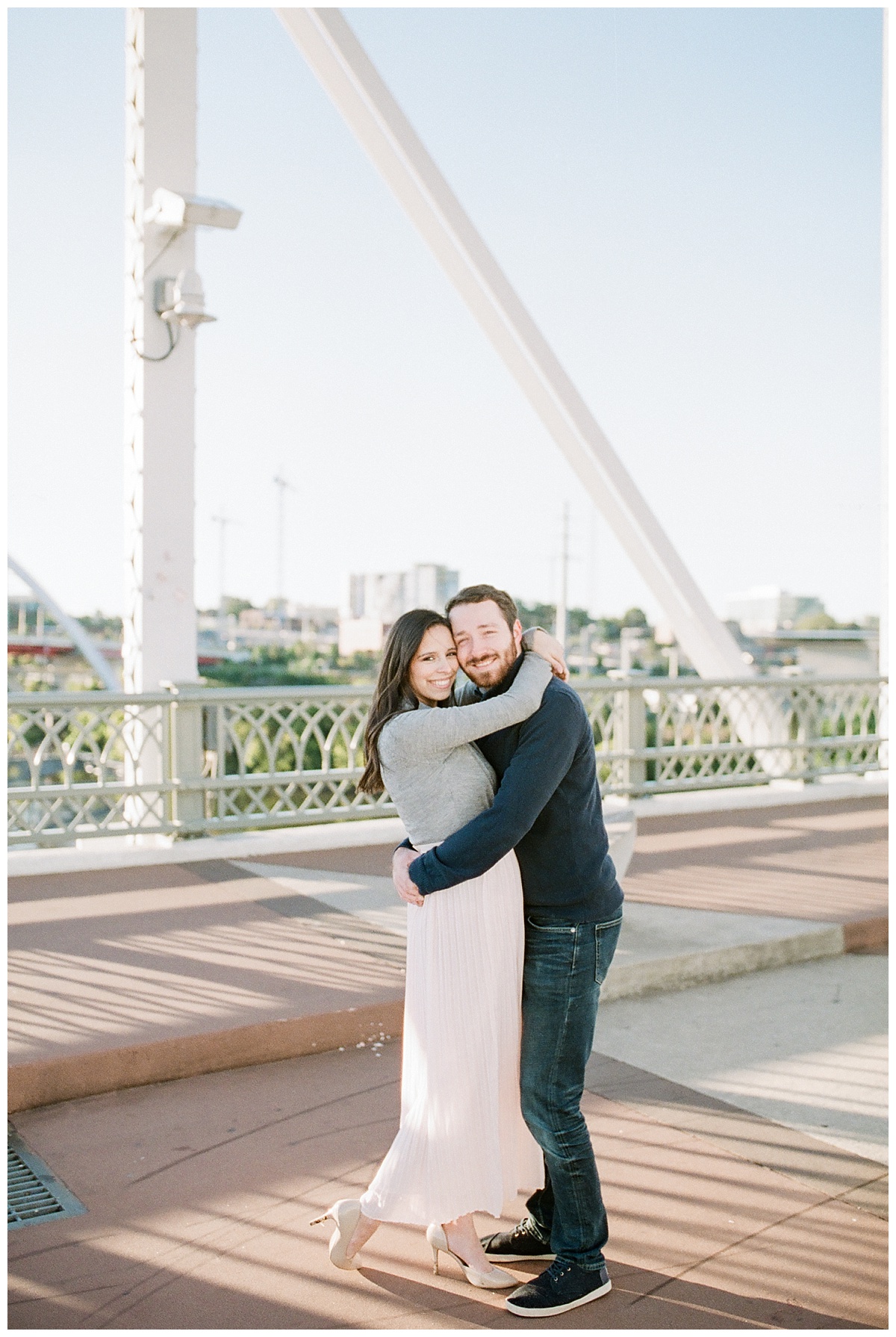 Couple enjoys their Downtown Nashville Maternity Session with Grace Paul Photography.