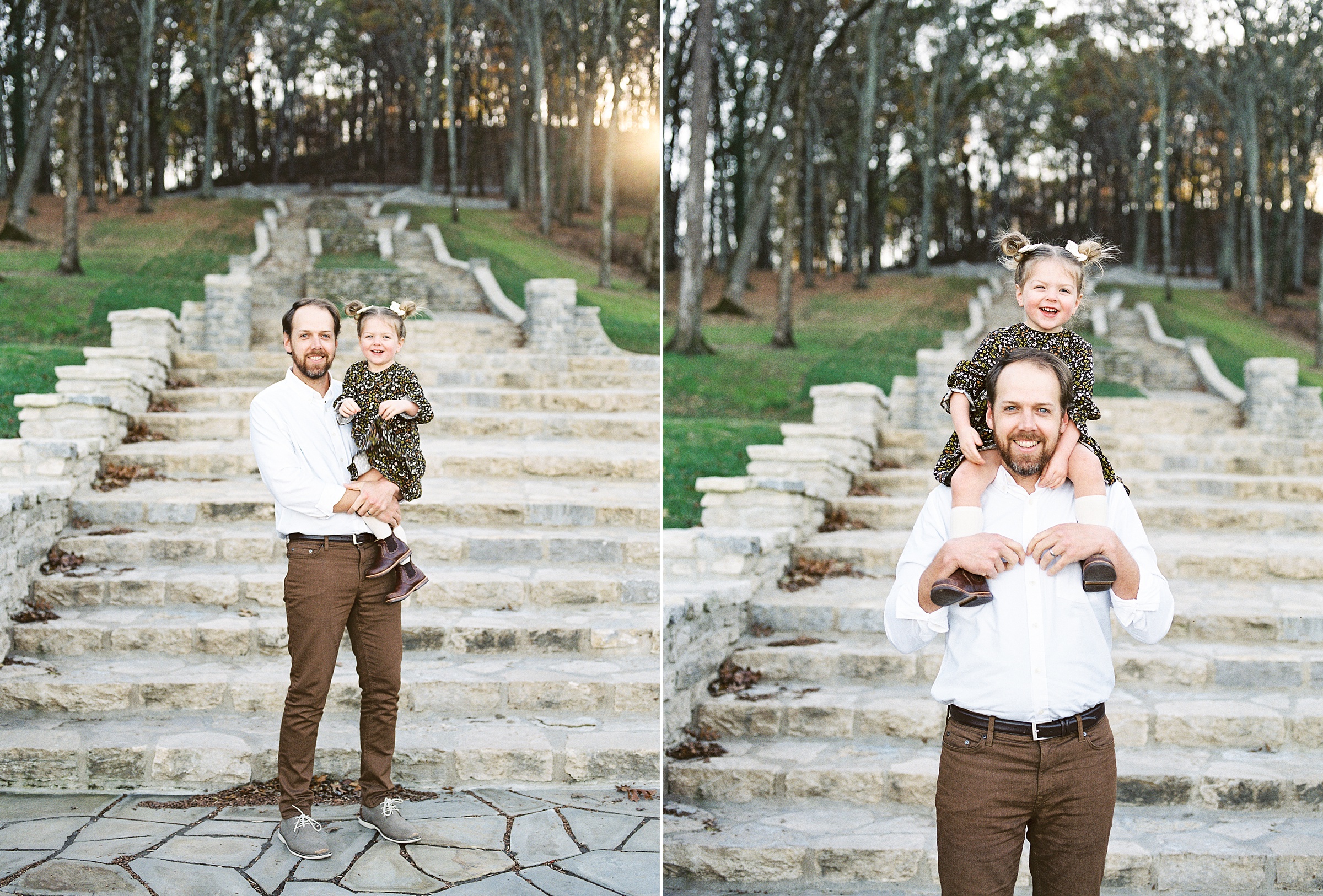 Nashville outdoor family session with toddler and dad