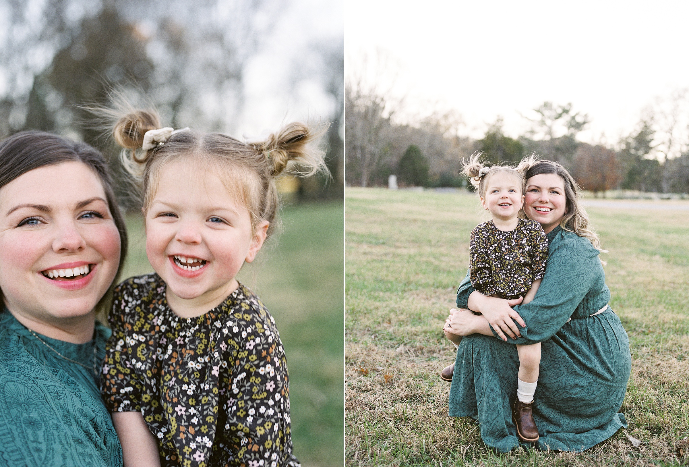 fall Nashville outdoor family session at Percy Warner Stairs