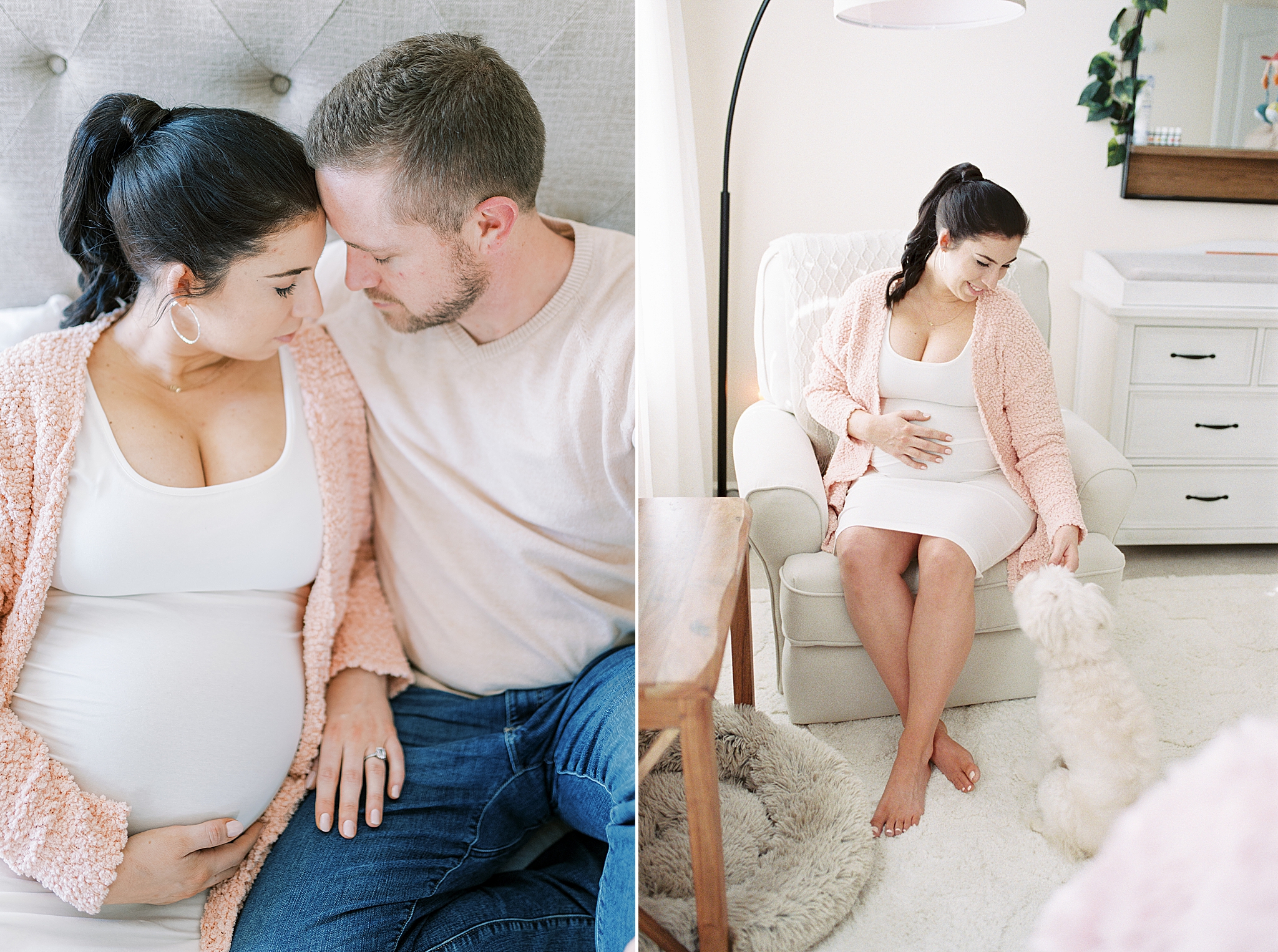 maternity session at home for expecting mother