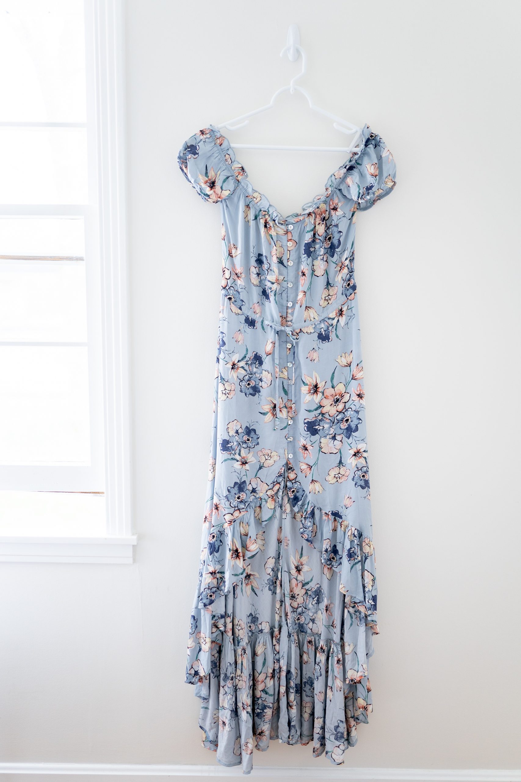 blue floral dress for mothers to wear photographed by Grace Paul Photography