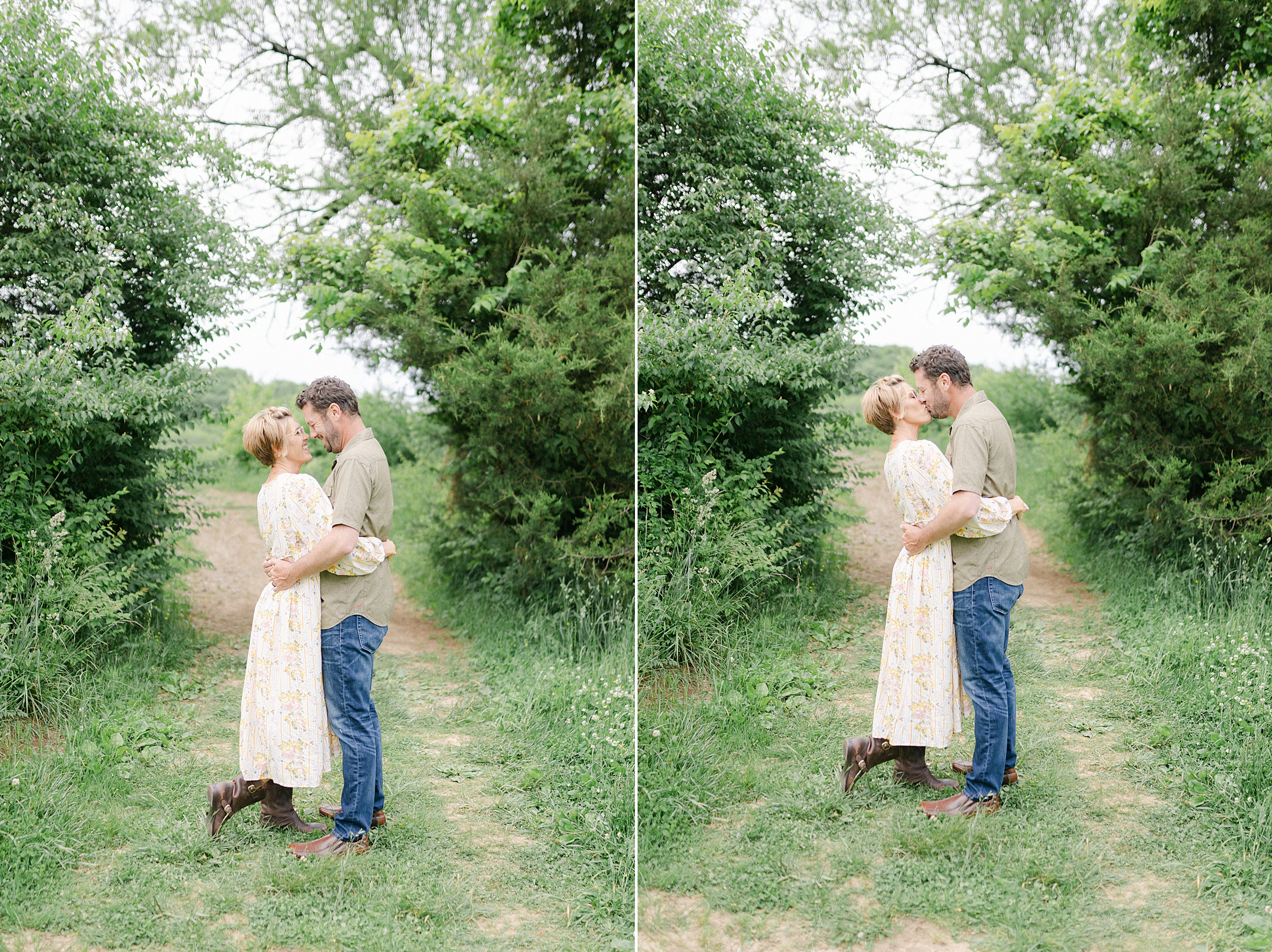 husband and wife hug during Brentwood Family Mini Session