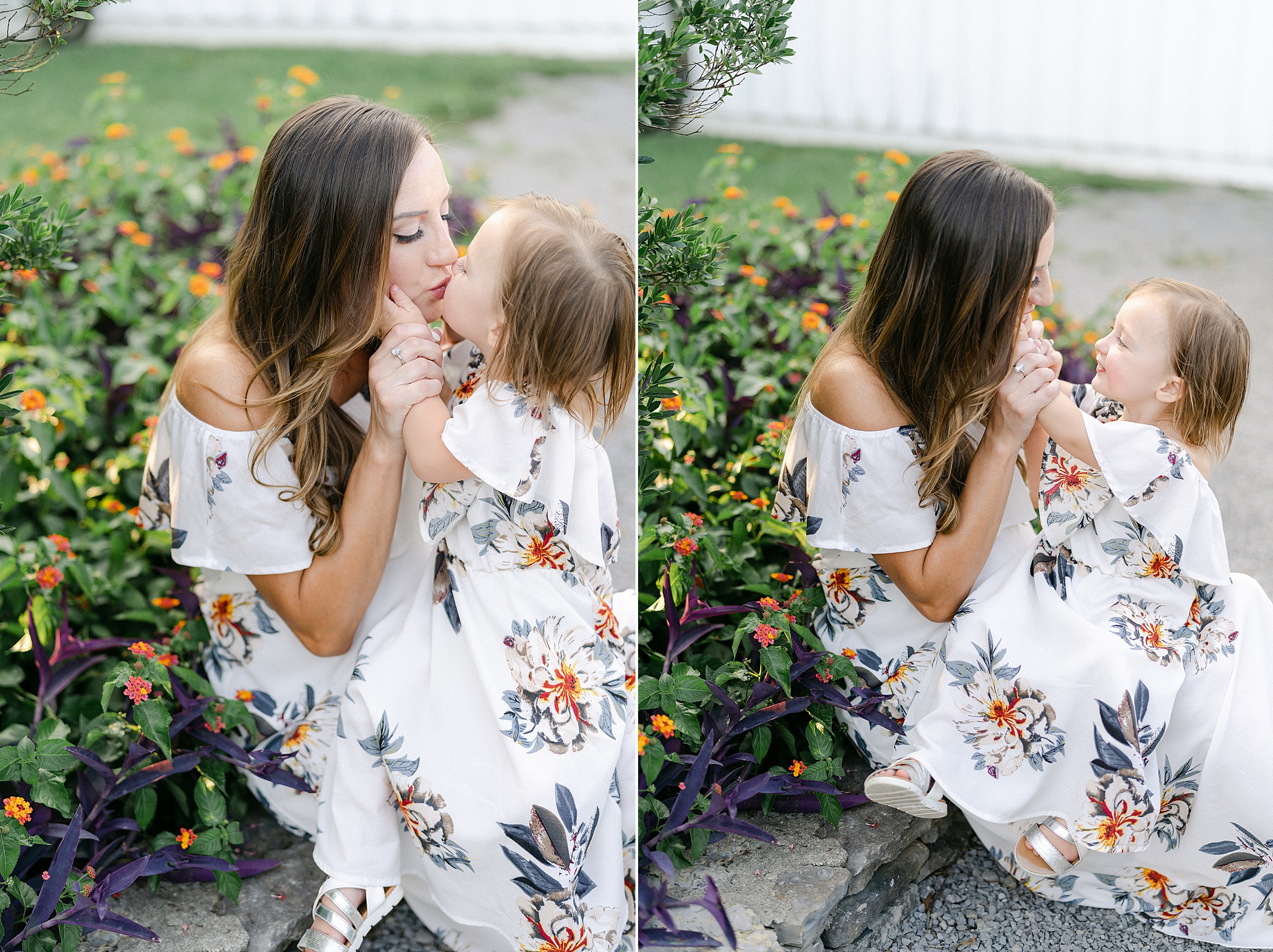 Little girl kisses her momma during TN photo session by Grace Paul Photography