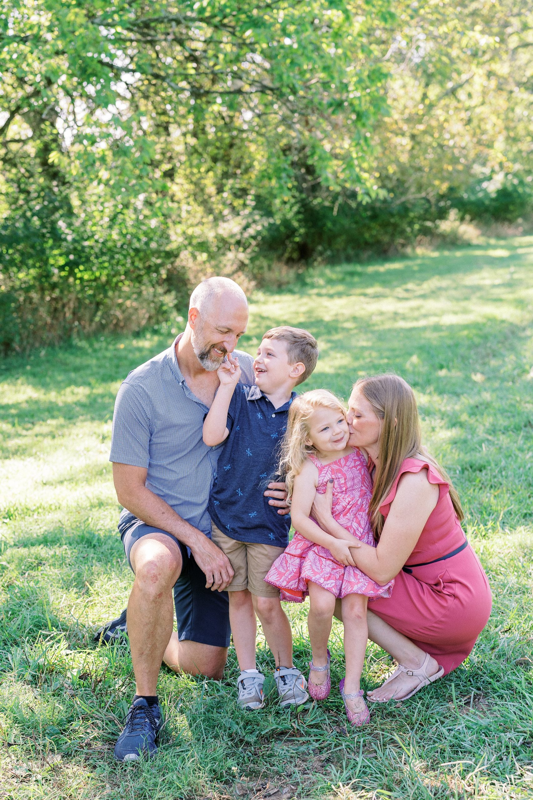 Brentwood Fall Family session with family of four