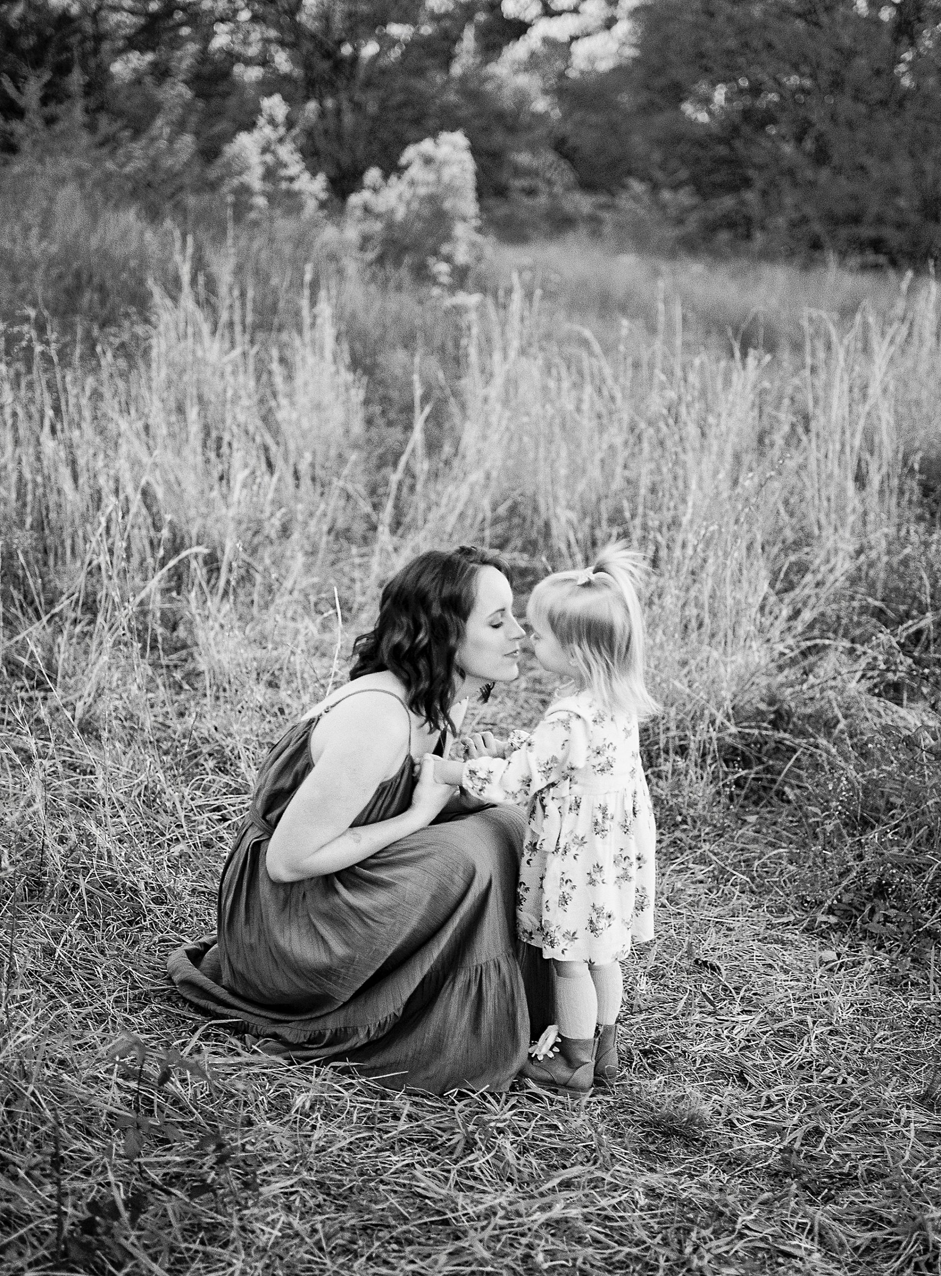 mother and daughter share sweet moment together during Brentwood TN Extended Family session