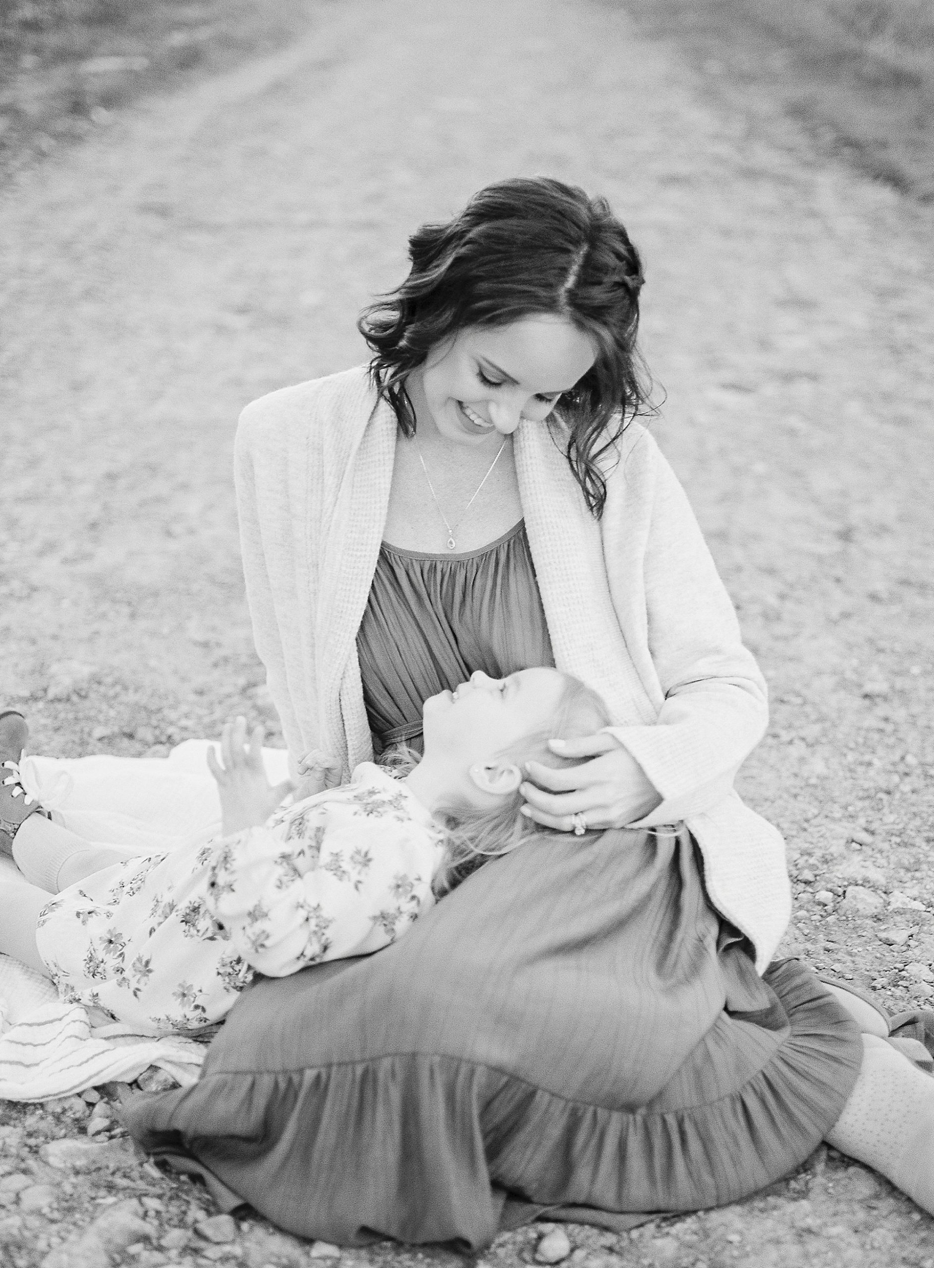 a tender moment between mom and daughter during Brentwood TN Extended Family session
