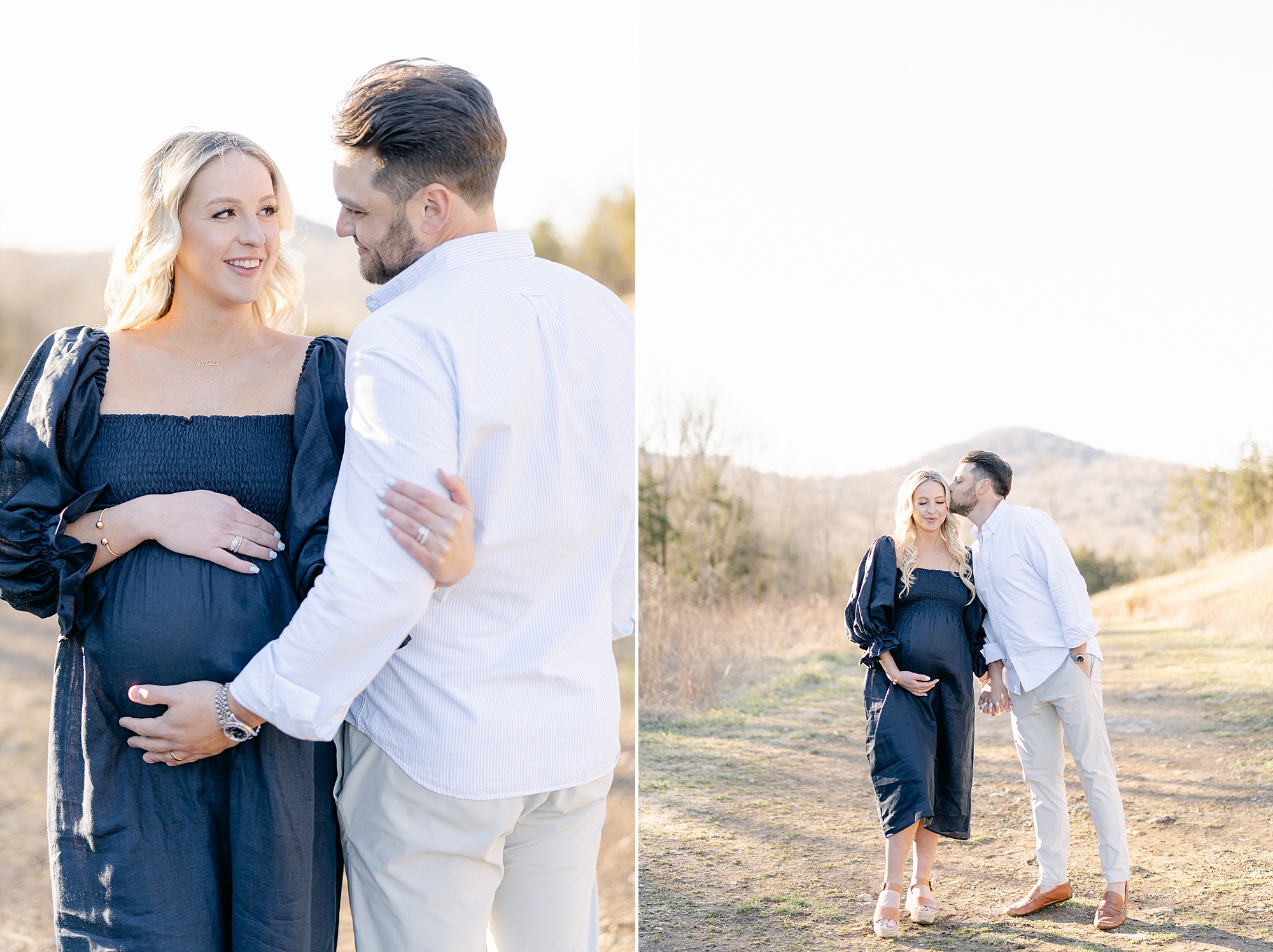 maternity portraits of couple in Brentwood TN
