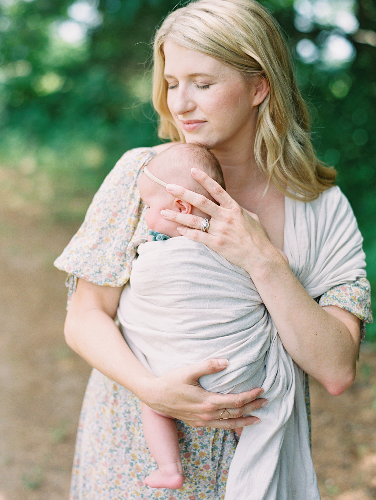 sharp film photo of mother and child shot on medium format film